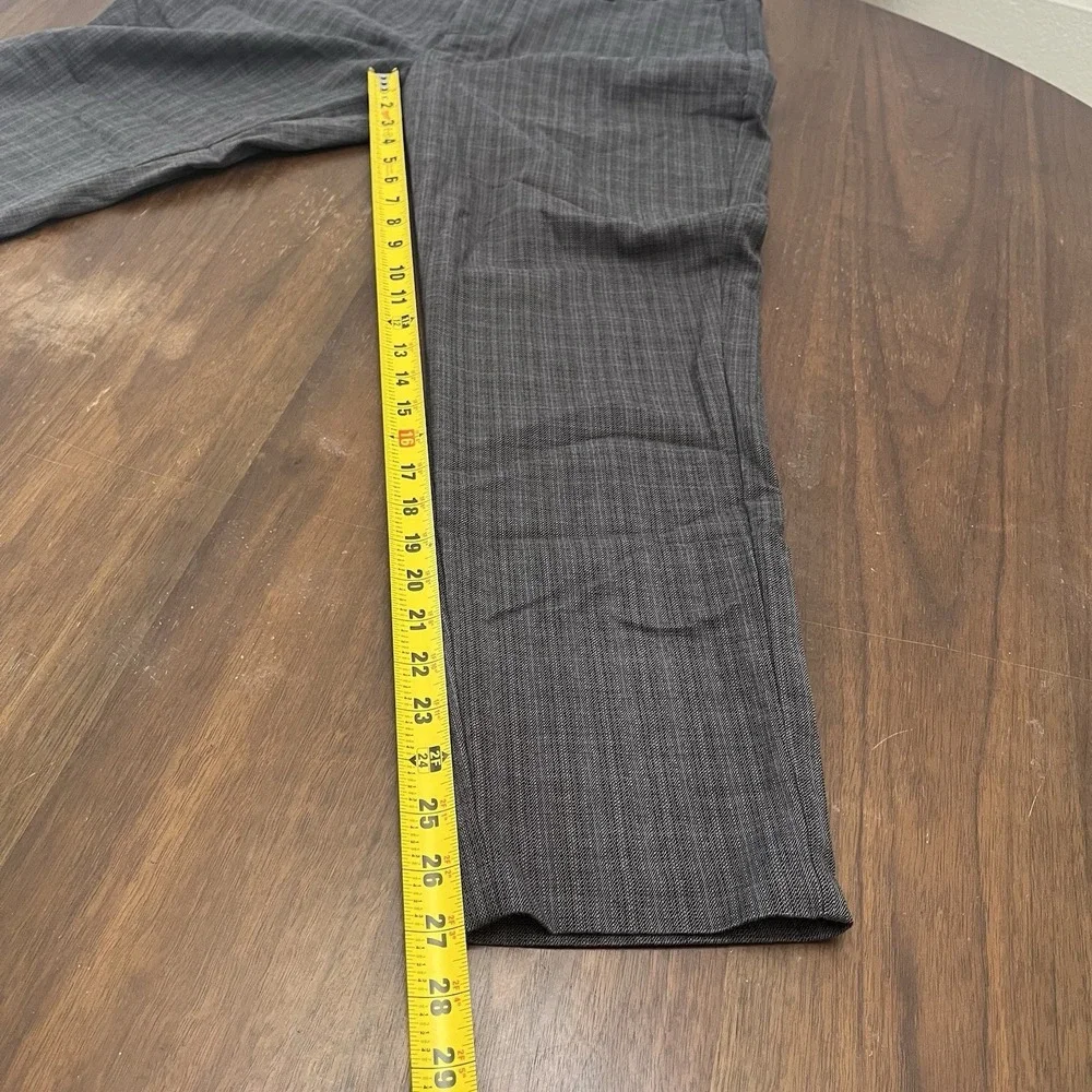Banana Republic Men's 33x30 Dress Pants Gray Check Slim-Tapered Fit Size